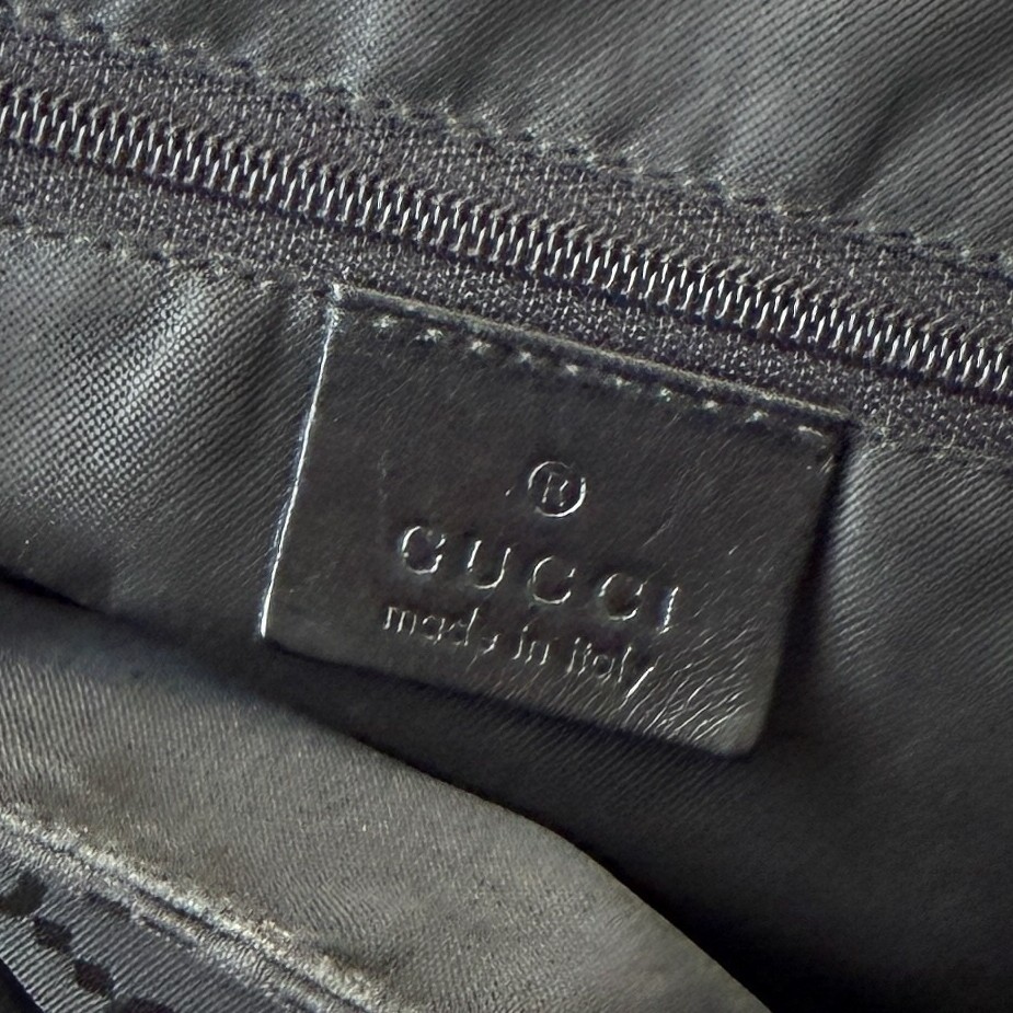 Authentic Gucci Monogram Backpack Black Nylon GG … - image 11