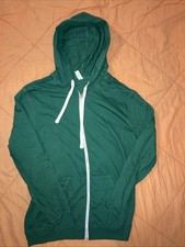 Men  s Medium Green Fruit of The Loom Jacket Full Zip Hoodie