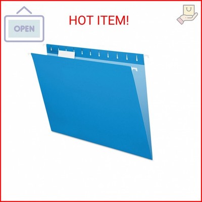 Pendaflex Recycled Hanging Folders, Letter Size, Blue, 1/5 Cut, 25/BX (81603)