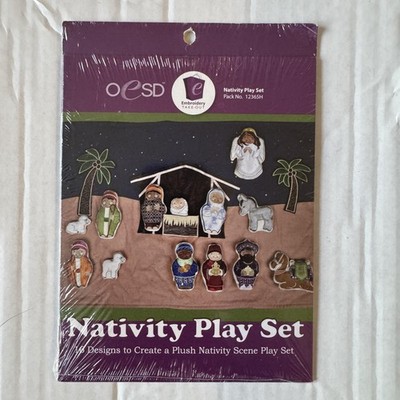 OESD Nativity Play Set Embroidery CD 12365H 16 Designs Thread Chart Brewer New