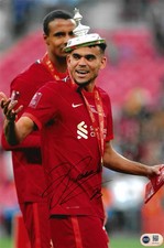 LUIS DIAZ SIGNED LIVERPOOL FA CUP WIN 12X8 PHOTO (ACG CERT AG18731)