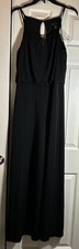 NWT White House Black Market Sleeveless Satin Jumpsuit Women  s M 570075004