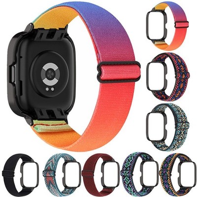 Band + Case Nylon Woven Elasticity Strap For Redmi Watch 3/3 Lite Watch 3 Active