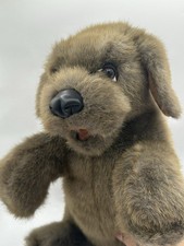 Folkmanis Sitting Dog Full Body Hand Puppet 15" Puppy Brown Toy Stuffed Animal