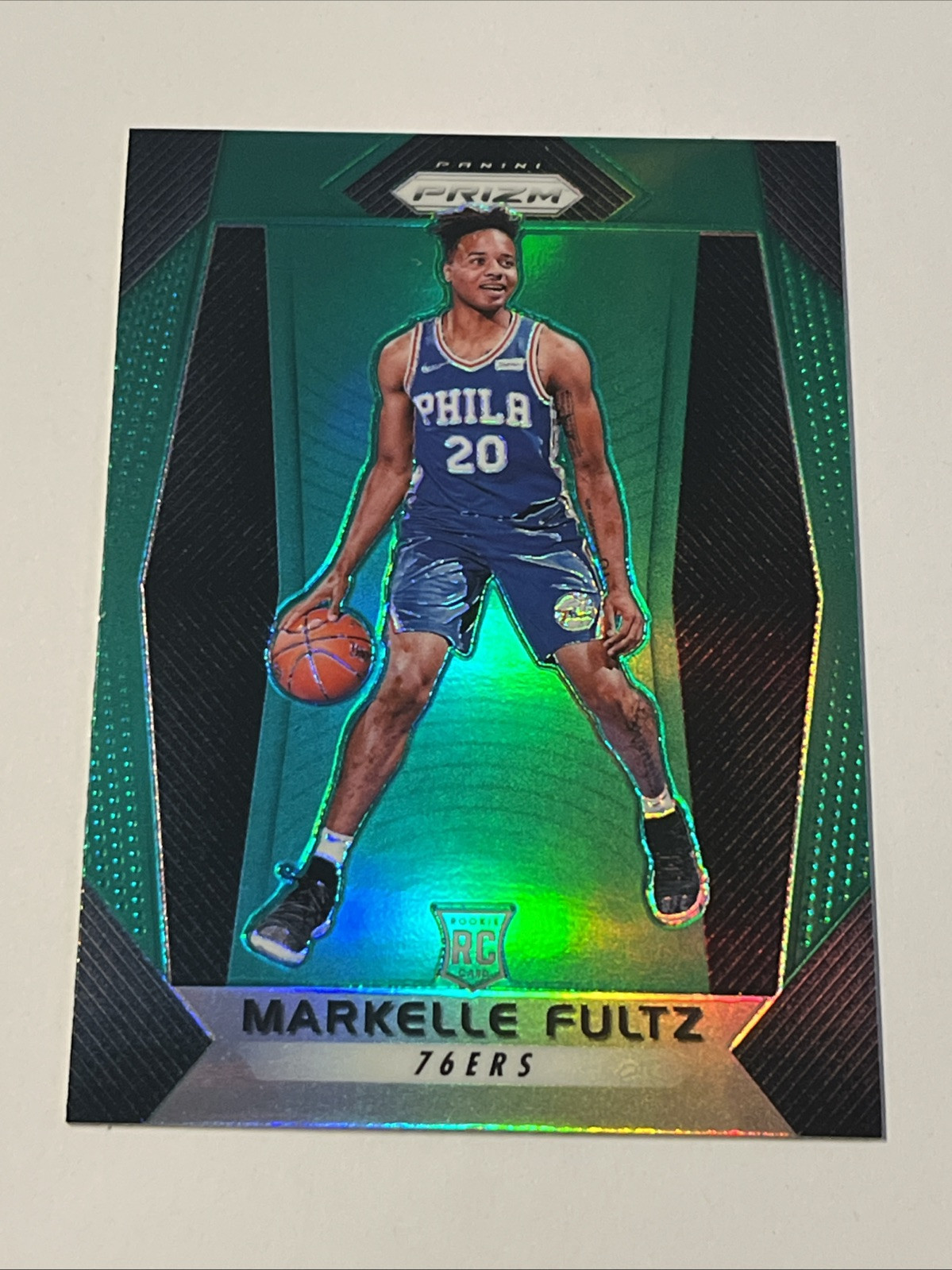 2017-18 Panini Prizm Markelle Fultz #1 Green Prizms Rookie RC SHARP