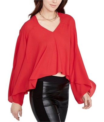 Rachel Roy Womens Drapey Knit Blouse