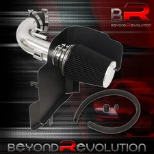 For 2011-2014 Mustang GT 5.0 V8 Cold Air Intake Chrome Pipe + Heat Shield Filter
