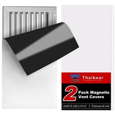 Magnetic Vent Covers, 5.5" x 12", 2 Pack Strong Air 5.5"X 12" 2pack, White