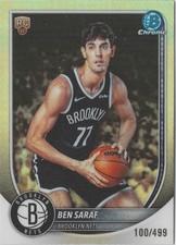 BEN SARAF 2025-26 Bowman Basketball Chrome Refractor /499 #BCV-26 Rookie RC