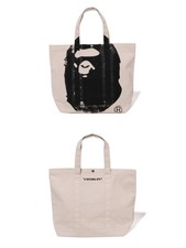 A Bathing Ape BIG APE HEAD TOTE BAG 1L80-189-005 IVORY