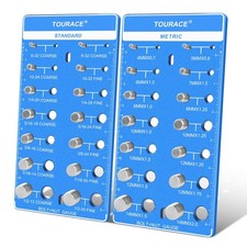 2Pcs Thread Checker, Nut and Bolt Thread Checker, Standard SAE and Metric, Bo...