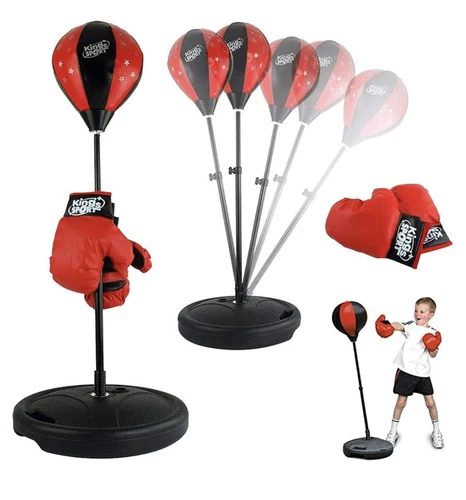 ToyVelt Boxing Set Including Gloves Punching Bag With Stand and a Pump