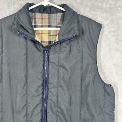 Vintage Barbour Trekker Waistcoat Medium Charcoal Grey Made in England Lined