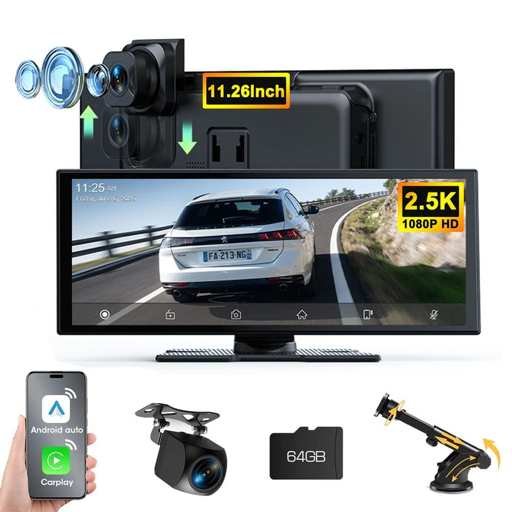 11.26インチ Carplay/Android Auto対応ディスプレイ Amazon.com: 11.26 Inch HD Touchscreen Car Display, Wireless