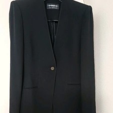 Time Black Notch Collar Jacket, Size 55, Slim Fit