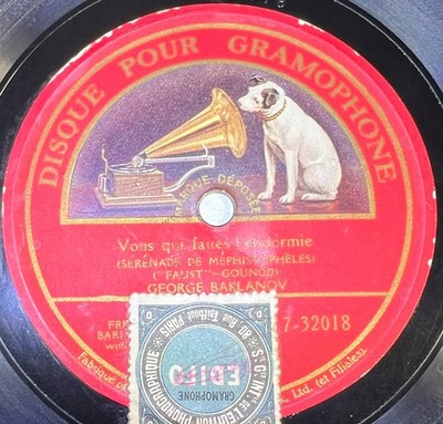 George Baklanov: Faust (Gounod) ONE-SIDE 78 RPM 10'' GRAMMOPHON 7-32018 EX+