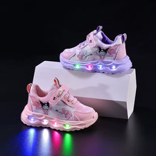 Kids'Casual Shoes Girls Led Light Cartoon PU Leather Spring Fashion Flat Bottom