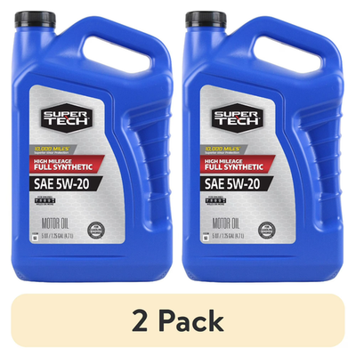 #ad #ad 2 pack Super Tech High Mileage Full Synthetic SAE 5W 20 Motor Oil 5 Quarts $32.99