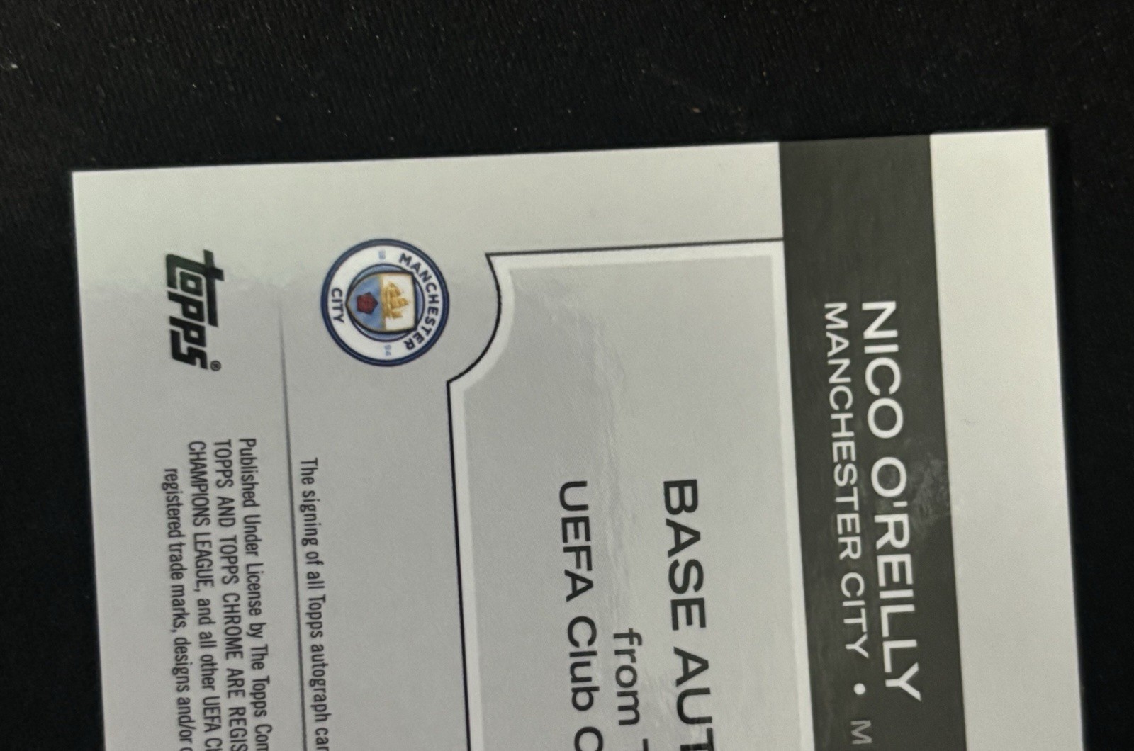 /50 GOLD LAVA Topps 2024-25 Chrome UEFA Club Competitions Nico O'Reilly RC Auto view 5