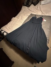 JJ's House Weddings  Special Occasions Navy Gown Spaghetti Straps Size 16 NWT