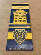 Vintage General Motors Institute - Flint, Michigan - Matchcover, Matchbook
