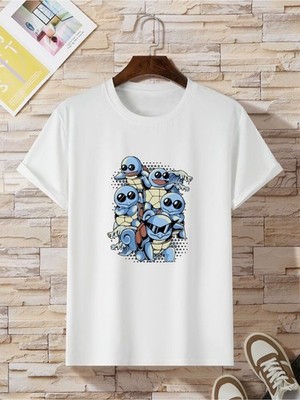 Squirtle Squad Turtle Cute Trendy  Anime Cartoon Graphic T-Shirt Unisex