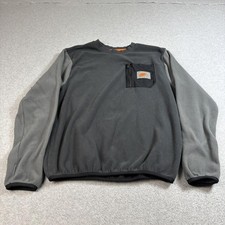 Nike Therma-FIT Fleece Pullover Mens Small Gray Zip Pocket Swoosh Sweater Jacket