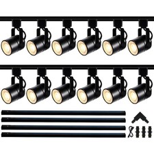 GU10 LED Track Lighting Complete Kit 4000K Natural White with 400cm H Track