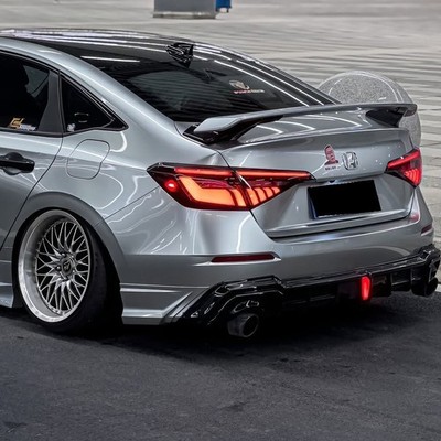 Upgrade Smoked LED Tail Lights Fits 2022-2026 Honda Civic Sedan w/ Red Light Bar