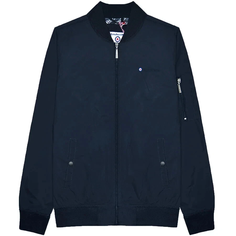 Lambretta Windbreaker Bomber Jacket Mens Large NAVY Lightweight Full Zip Top
Opens in a new window o