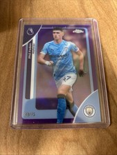 Topps Phil Foden Manchester City Purple /75 Chrome Premier League #124 2025-26