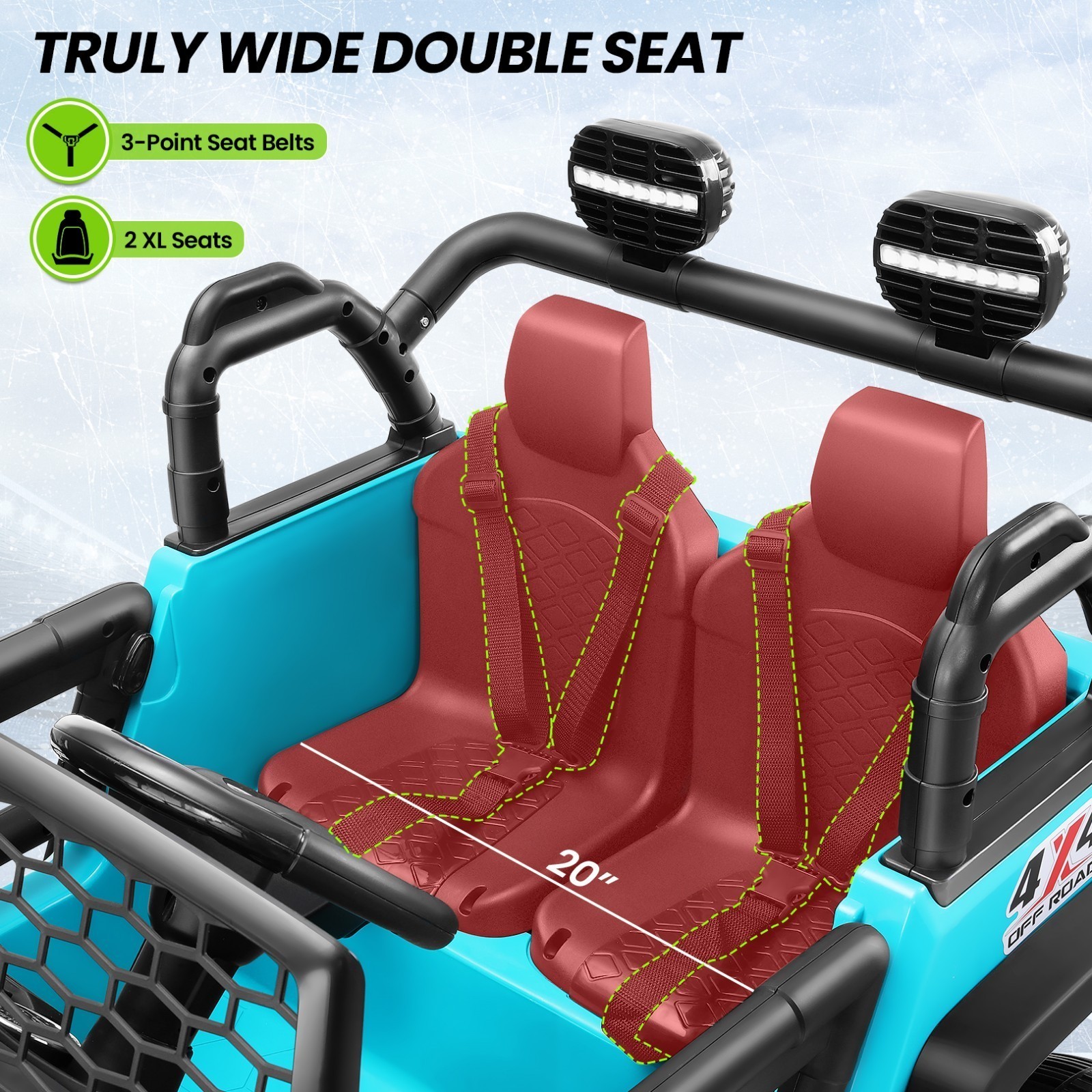 24V Ride on Car 2 Seater Electric Truck 4WD/2WD 4x100W Power Electric SUV Gifts