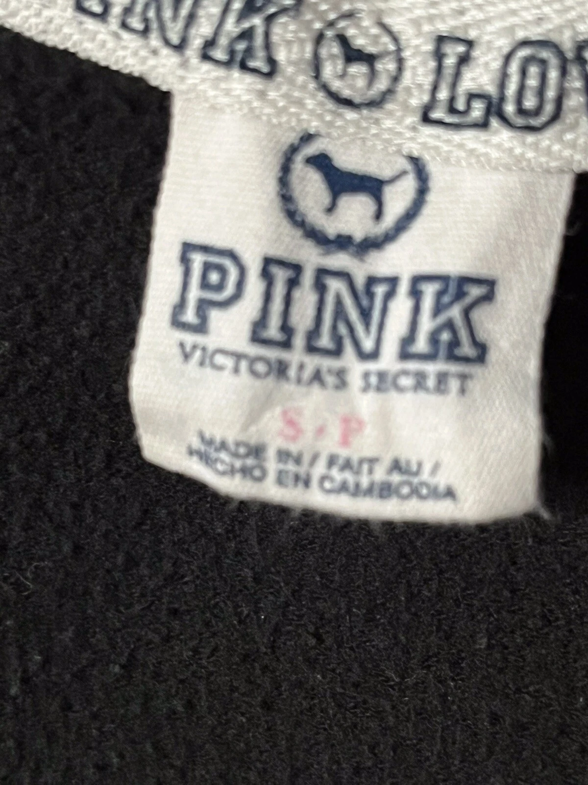 UNDERCOVER Felpa con cappuccio ROSA by Victoria's Secret taglia small pullover 60 40 misto cotone