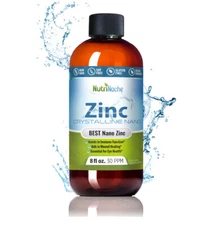 NutriNoche Liquid Zinc 99.99% Pure Nano Colloidal Supplement – Made in USA -8 oz