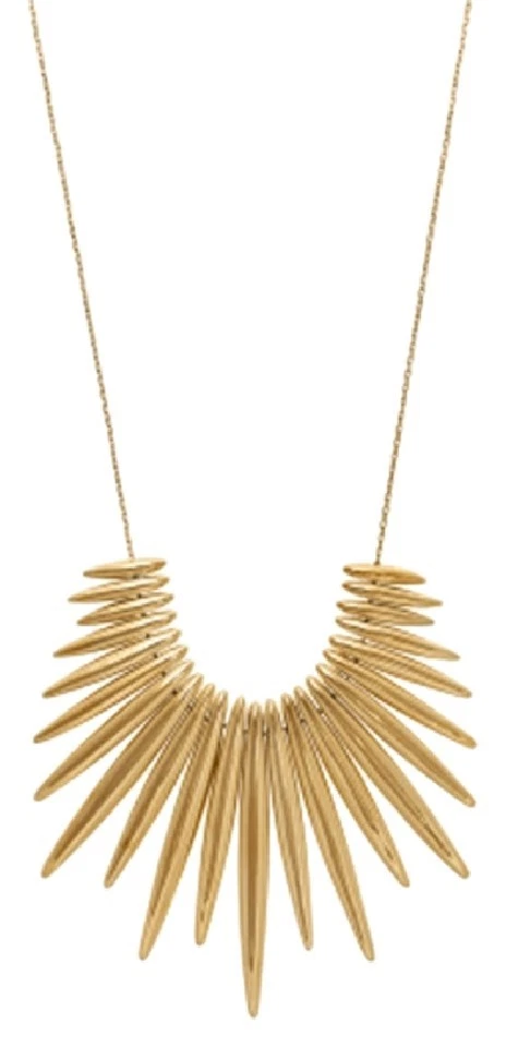 NUOVA COLLANA DICHIARAZIONE CATENA CIONDOLO TRIBALE TONO ORO MICHAEL KORS MKJ4507