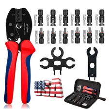 Solar PV Panel Cable Crimping Tool Kit 2.5-6mm² Connectors Wire Crimper Pliers