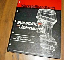 Johnson EVIN. Colt Junior bis 55 Commercial 1986  Außenbordmotor Werkstattdbuch 