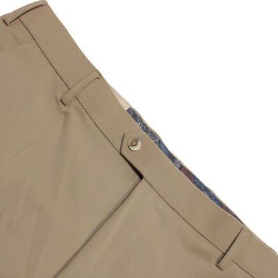 Meyer NWT Dress Pants Size 114 Tall (42 US) Bonn In Solid Beige Wool Blend