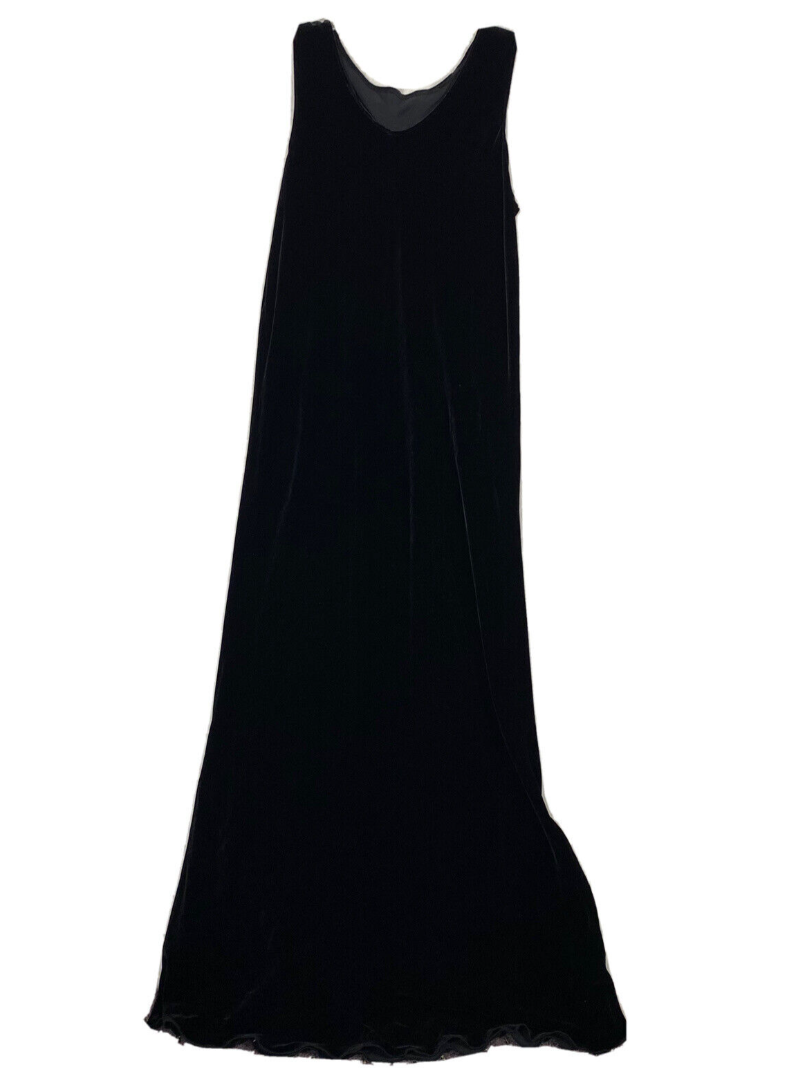 VTG Black Velvet Maxi Dress by Louis Simon LA Libellule Size M Tank Gown-image