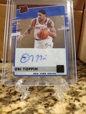 OBI TOPPIN DONRUSS CLEARLY RATED ROOKIE RED 29/49 AUTO SHORT PRINT
