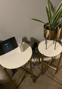 Marble Folding Side Table Set Of 2 Ebay