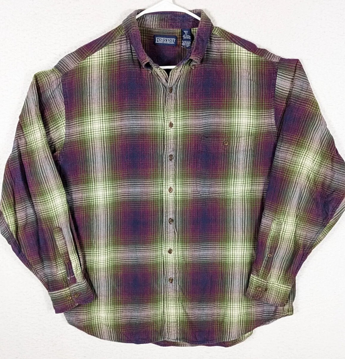 purple green flannel