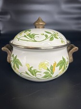 Vtg Sweet Honeysuckle Enamelware ASTA Fissler