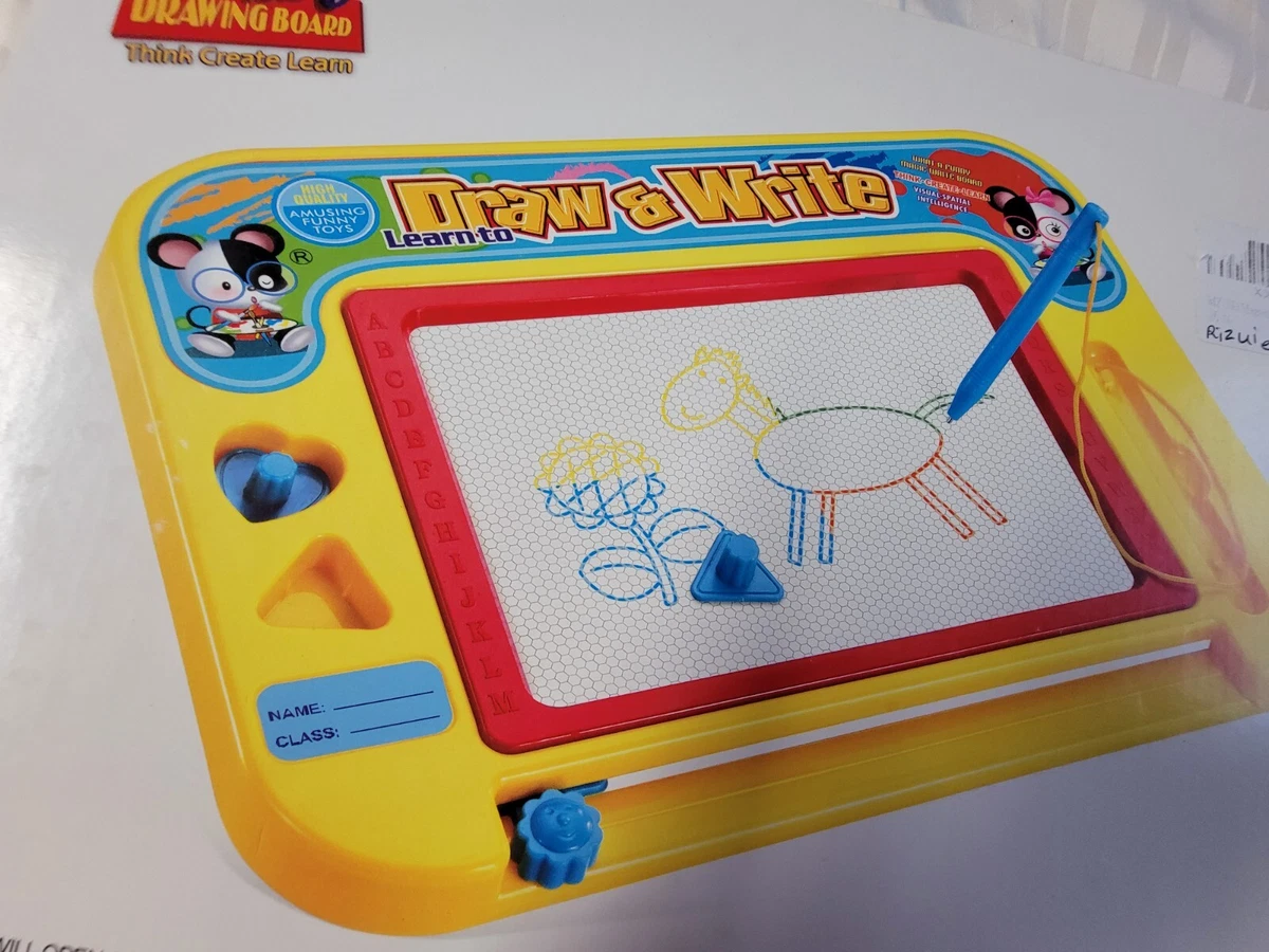 Children Writing Doodle Stencil Painting 4 Color Magnetic Drawing