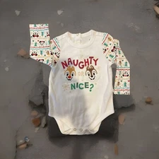Disney Store Chip, Dale, Santa Mickey & Minnie Baby Outfit 18-24 Months