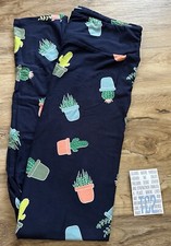 NEW RELEASE Lularoe Leggings Size TC2 TC 2 Cute Succulent Cactus Plant Print New