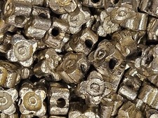 50 pcs Vintage Silver Plated 6mm Flower Shape Spacer Beads Crafts Jewelry
