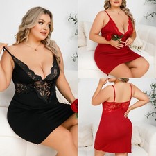 Womens Nightgown Long Gown Large Plus Size Nighty 1X 2X Sleepwear Dress US FAST