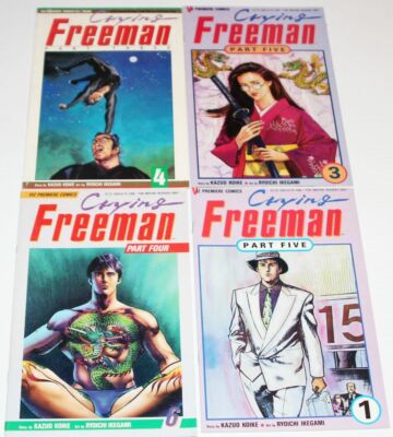 Crying Freeman Vol. 3, 4, 5 #4 & 5 - Viz Media Manga Comics Lot 1991 1992 1993