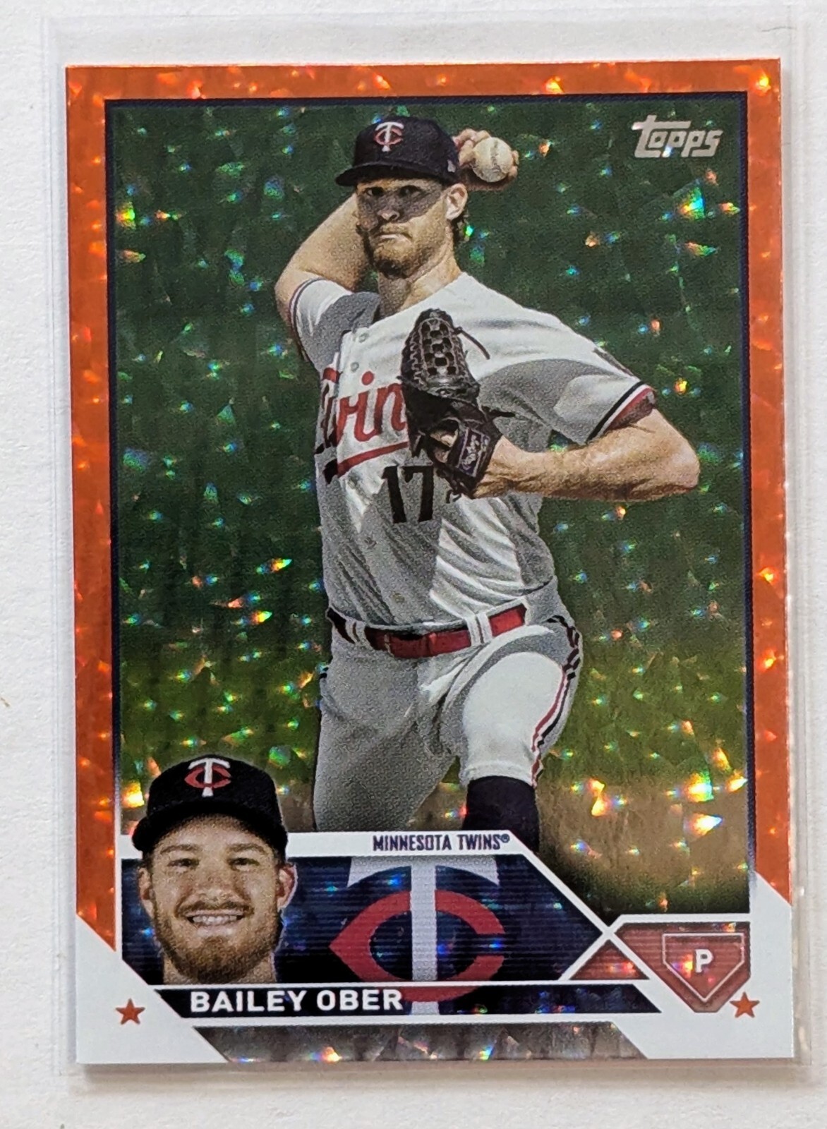 2023 Topps Update Bailey Ober Orange Foilboard /299 #US301 Minnesota Twins